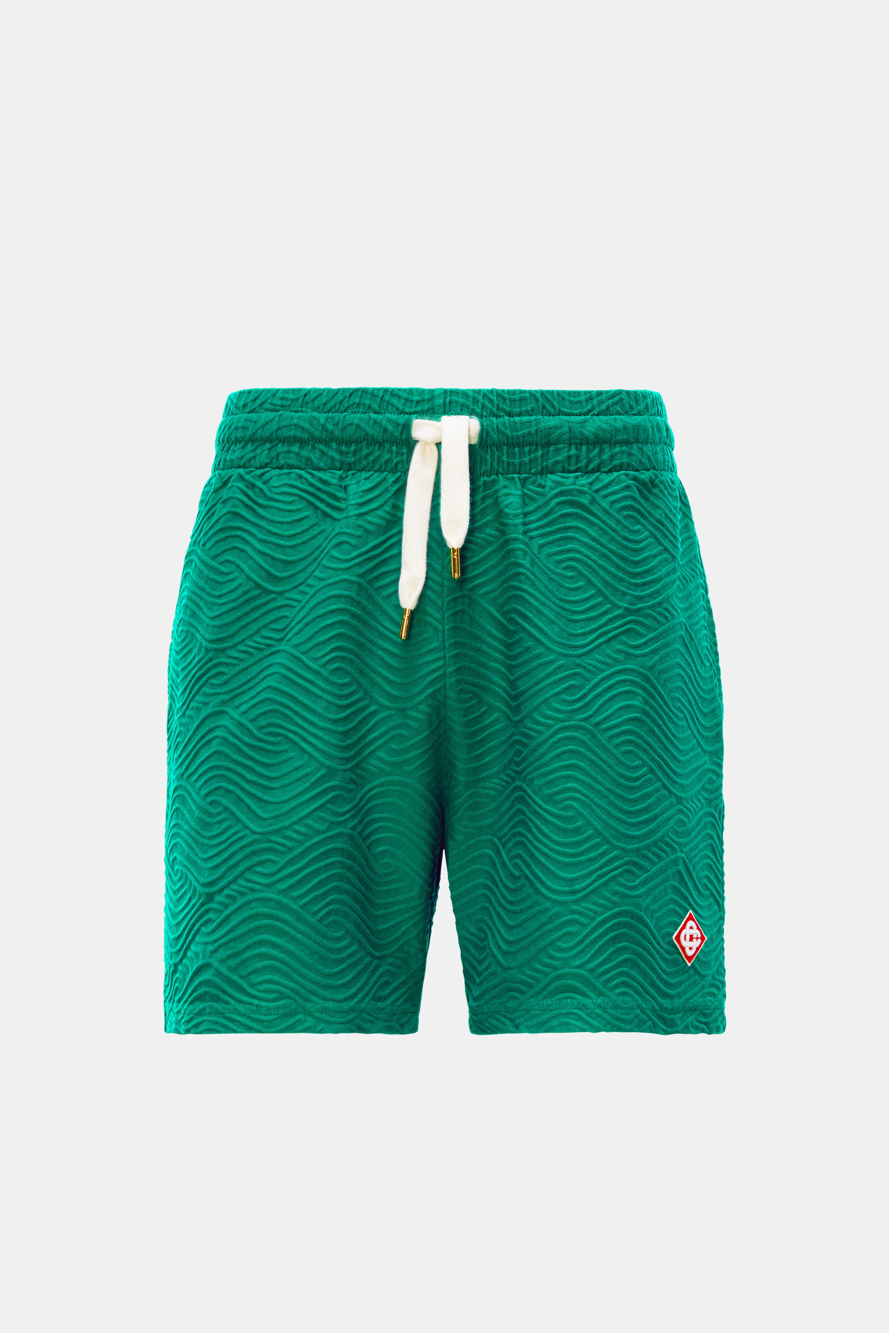 Casablanca Jersey-Shorts '3D Wave' grün