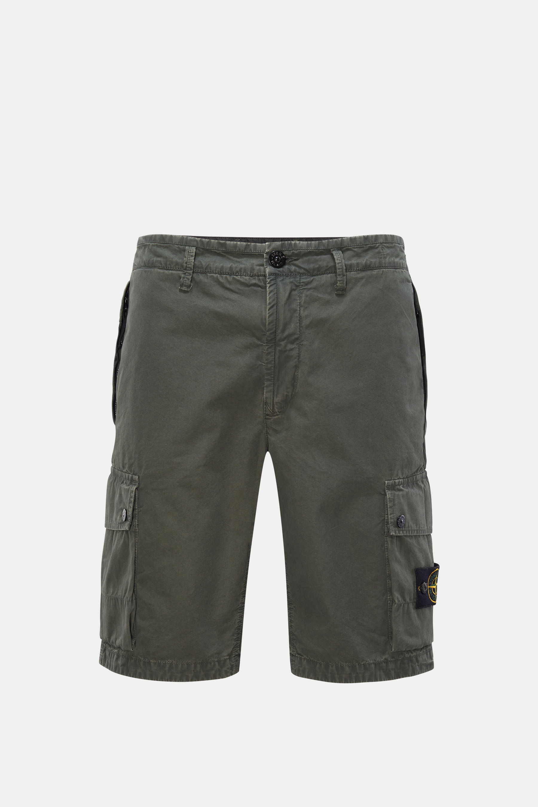 Stone Island Cargo-Bermudas 'Old Effect' graugrün
