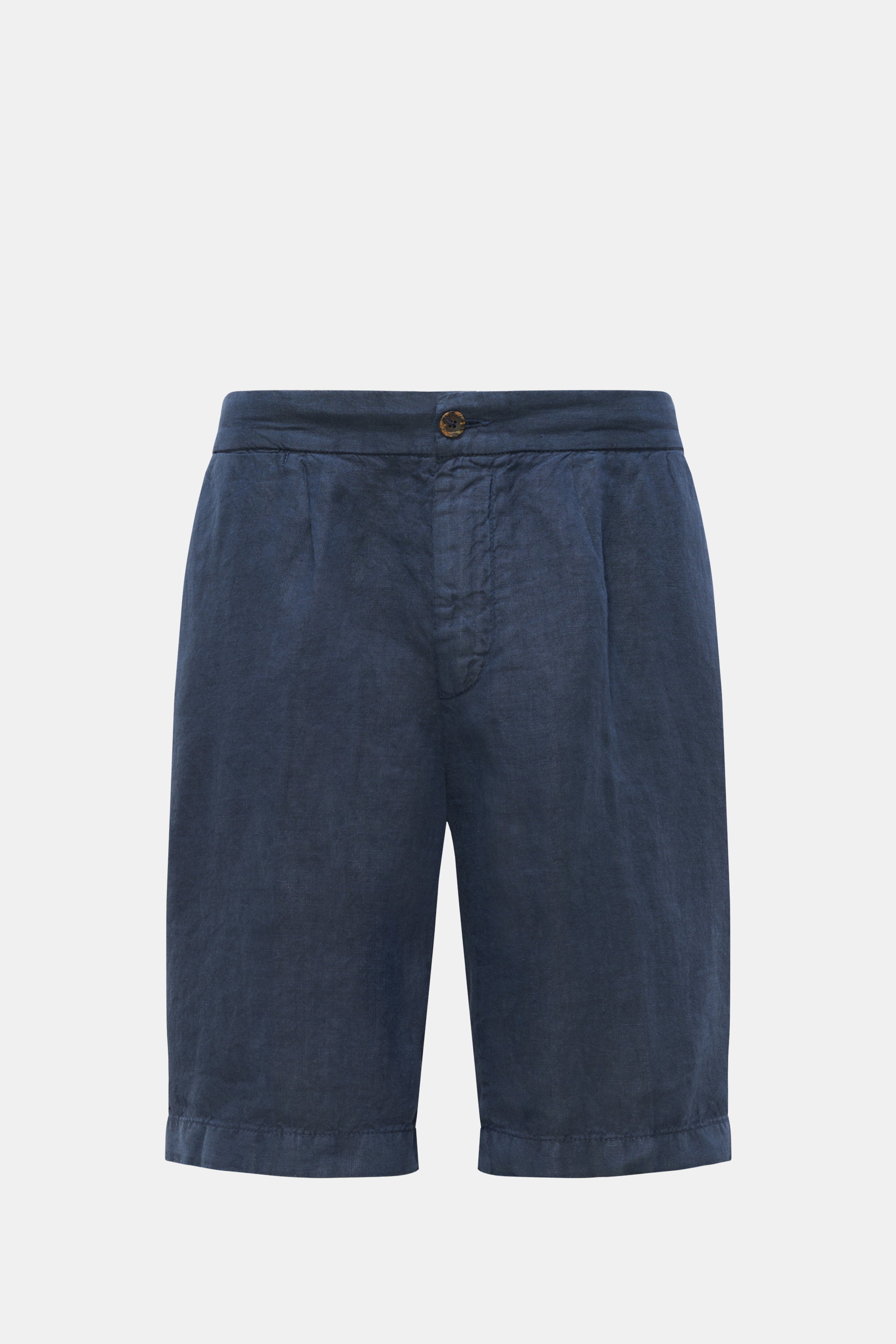 Devorè Leinen-Bermudas dunkelblau