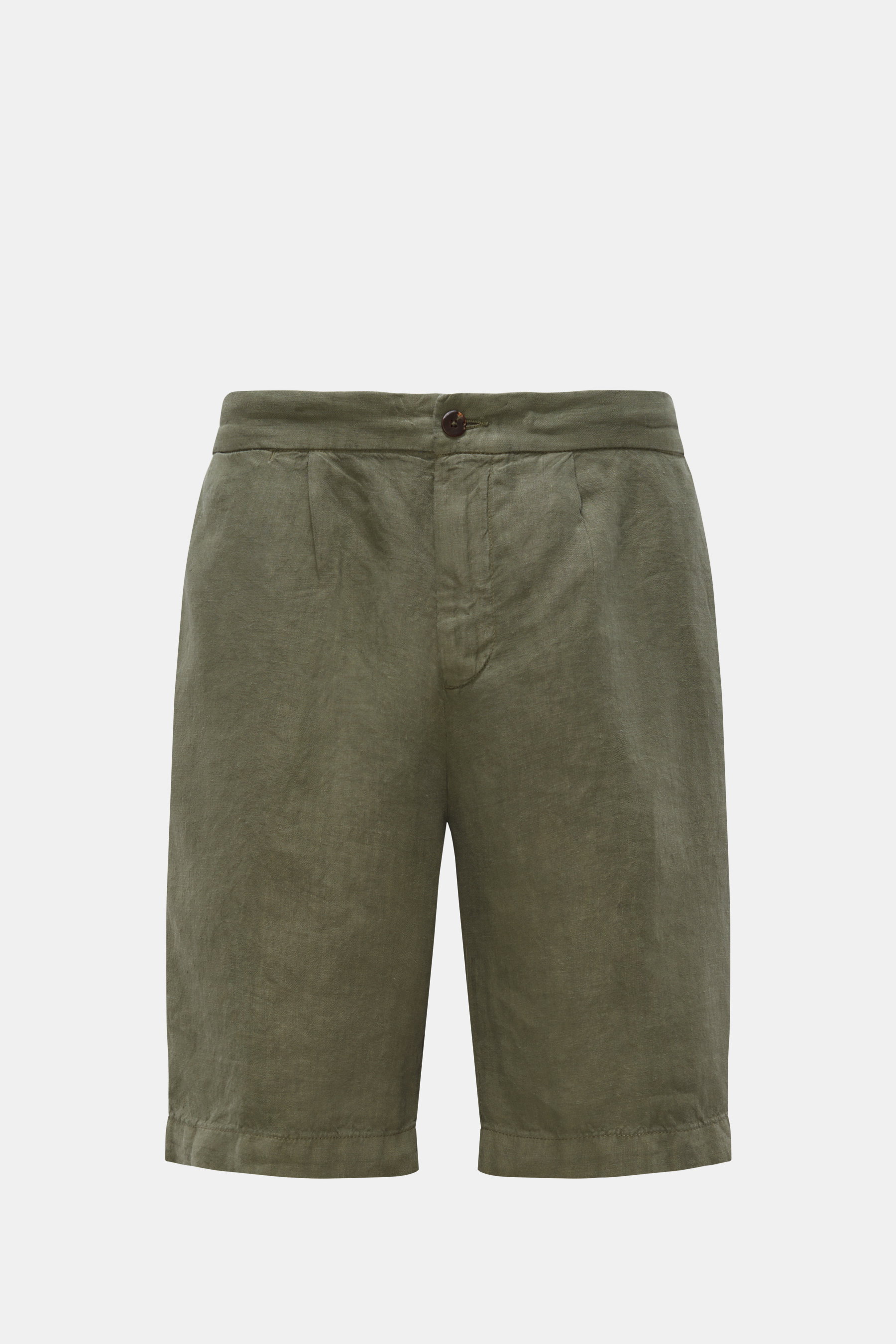 Devorè Leinen-Bermudas oliv