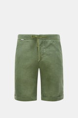 04651/ A trip in a bag Leinen-Bermudas 'Linen Bermuda' grün