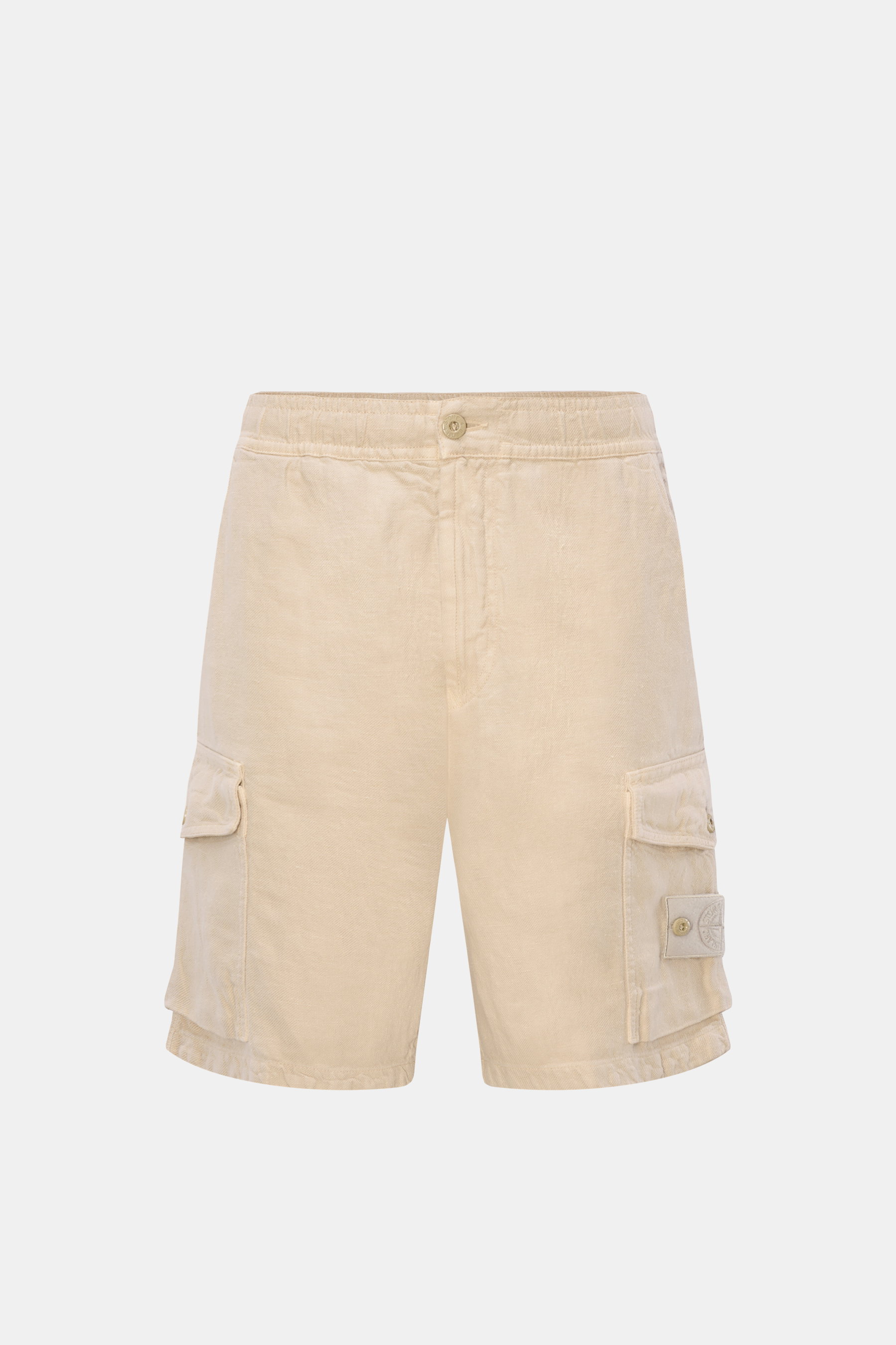 Stone Island Leinen Shorts 'Ghost Piece' beige