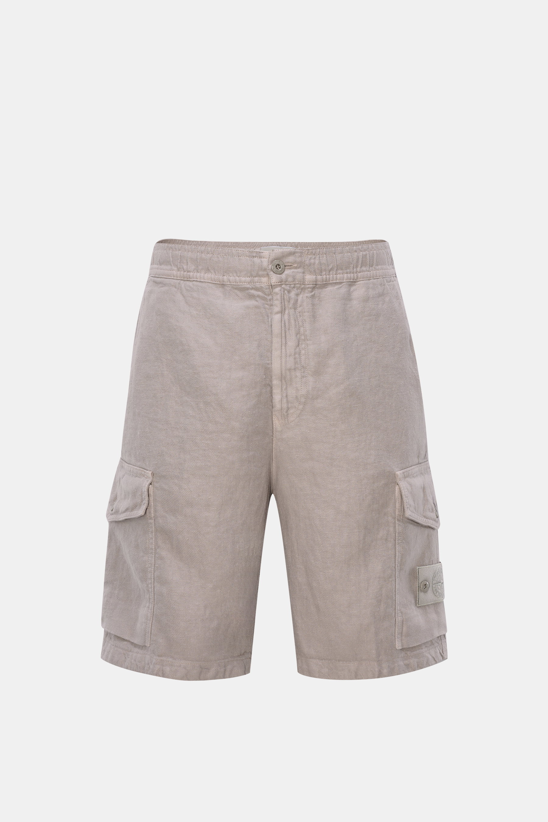 Stone Island Leinen Shorts 'Ghost Piece' grau