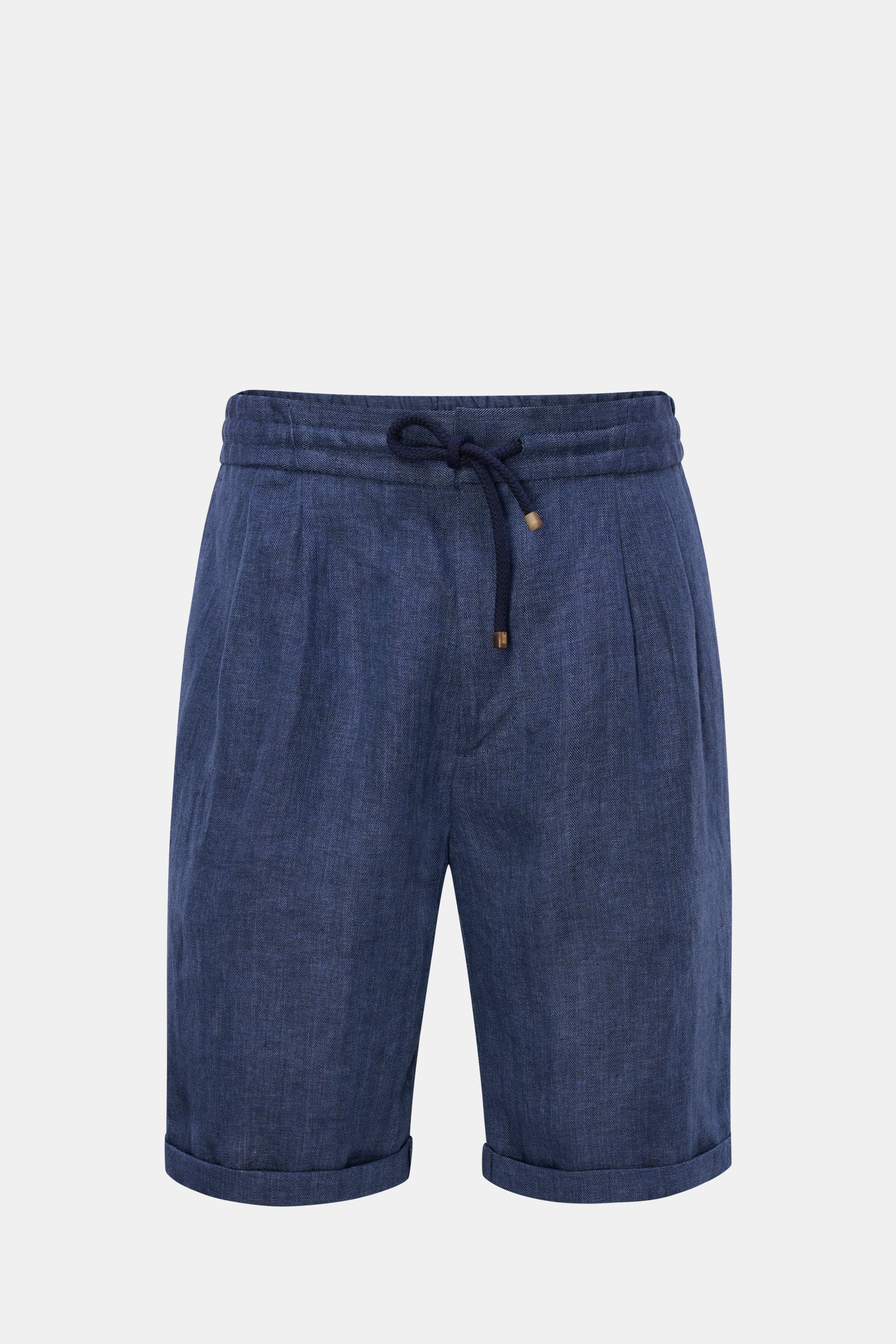 Brunello Cucinelli Leinenshorts graublau