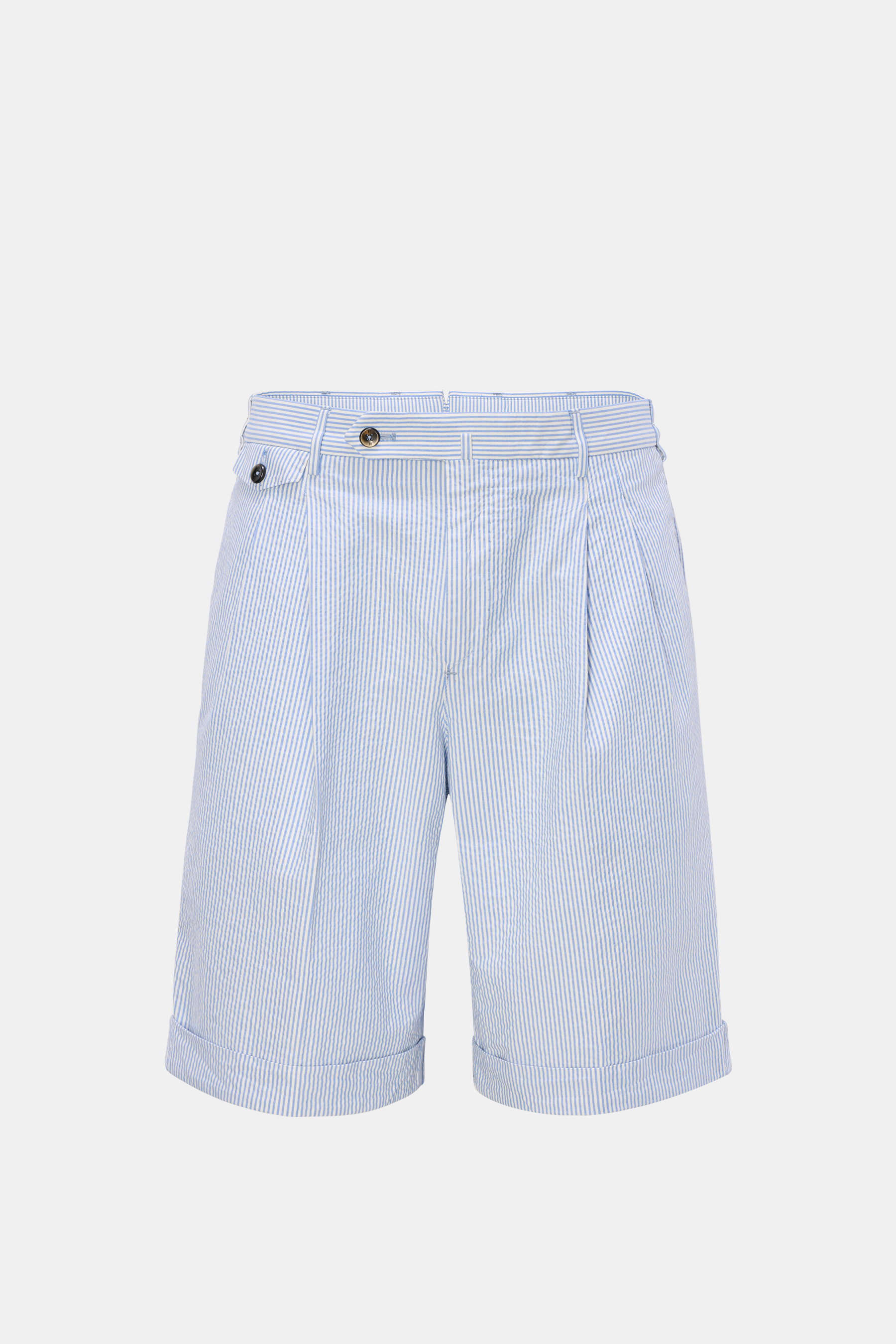 PT Torino Seersucker-Bermudas blau/weiß gestreift