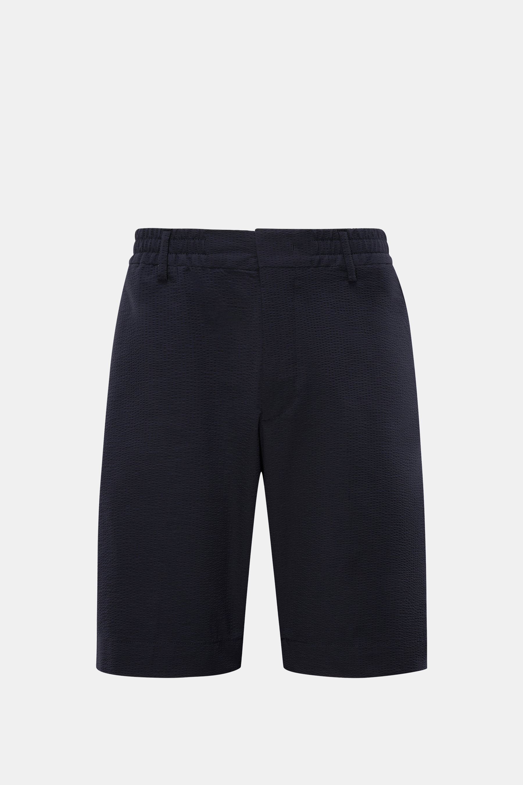 NN.07 Seersucker-Shorts 'Billie' dark navy