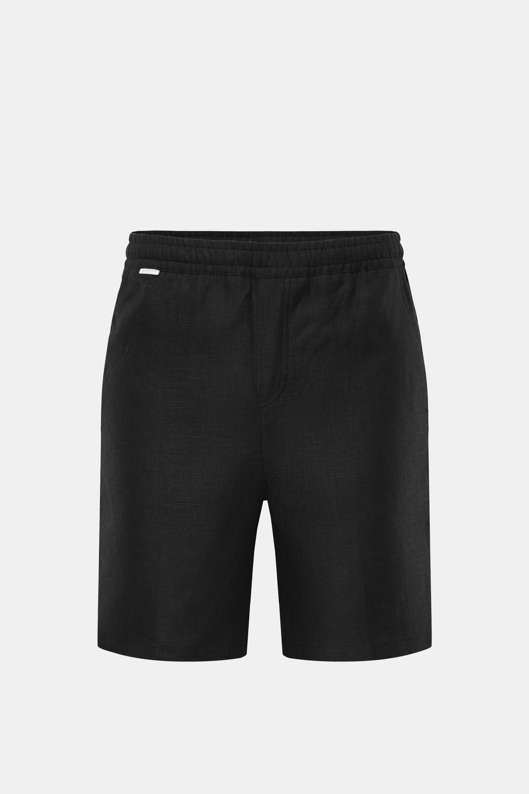 04651/ A trip in a bag Linen shorts 'Beach Bermuda 003' black