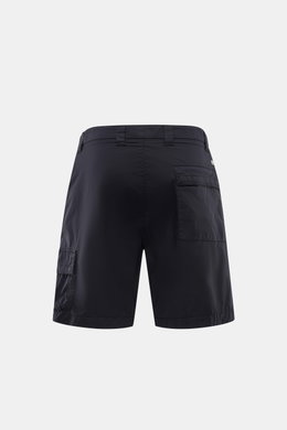 C.P. Company Cargo-Bermudas navy, Rückansicht, Utility-Ästhetik, Baumwolle-Microfaser, Regular Fit, Cargo- und Gesäßtasche mit Patte, Reißverschluss und Bundknopf.