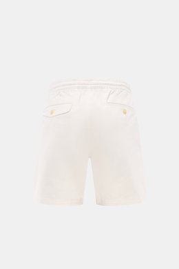 Polo Ralph Lauren Shorts 'Prepster' offwhite, Rückansicht, elastischer Bund mit Tunnelzug, paspelierte Taschen, Baumwoll-Twill, Regular Fit, Logo-Stitching.