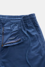 Polo Ralph Lauren Shorts 'Prepster' dunkelblau, Frontdetail mit Reißverschluss, elastischem Bund, Tunnelzug, Taschen und Logo-Stitching, Baumwolle.