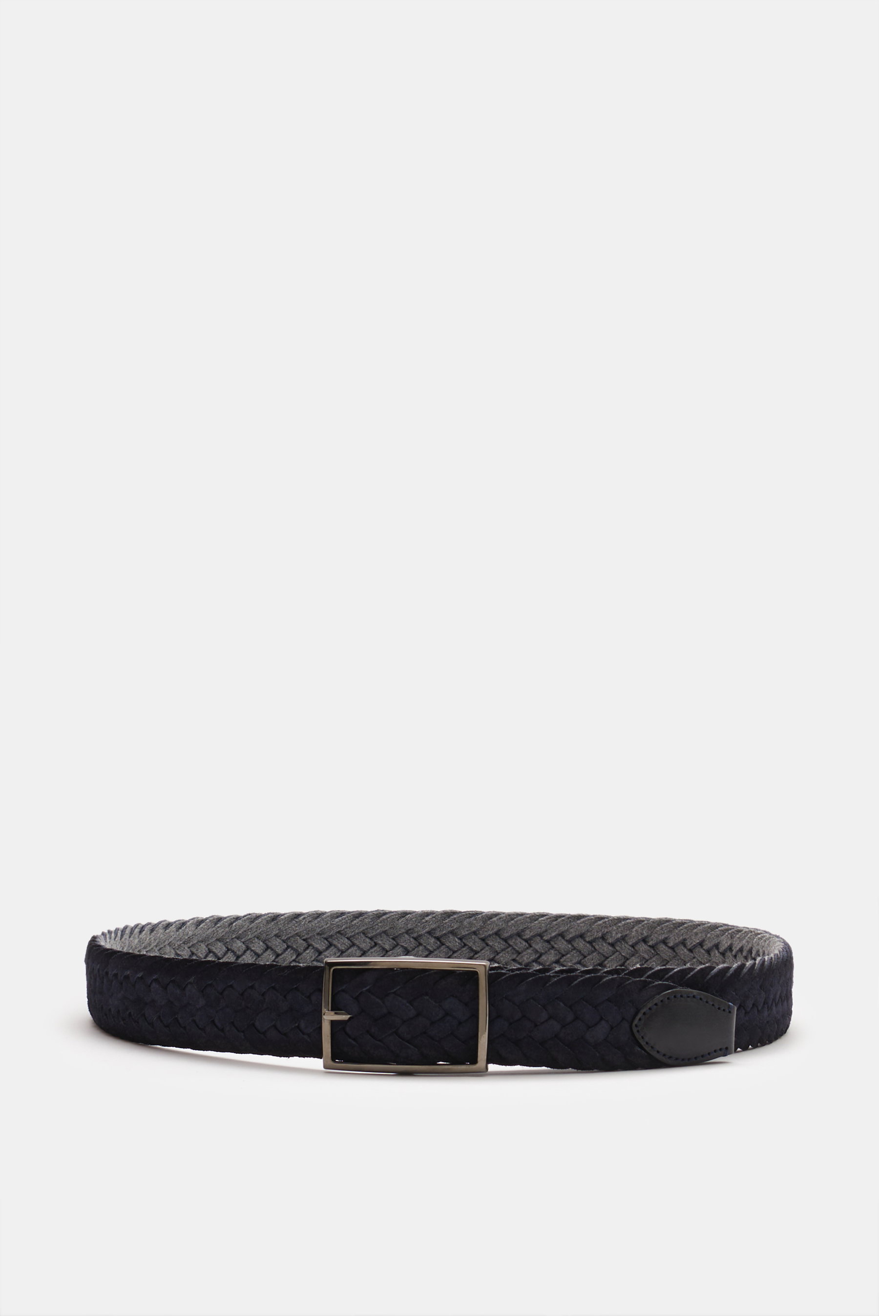Veneta Cinture Wendeflechtgürtel grau/navy