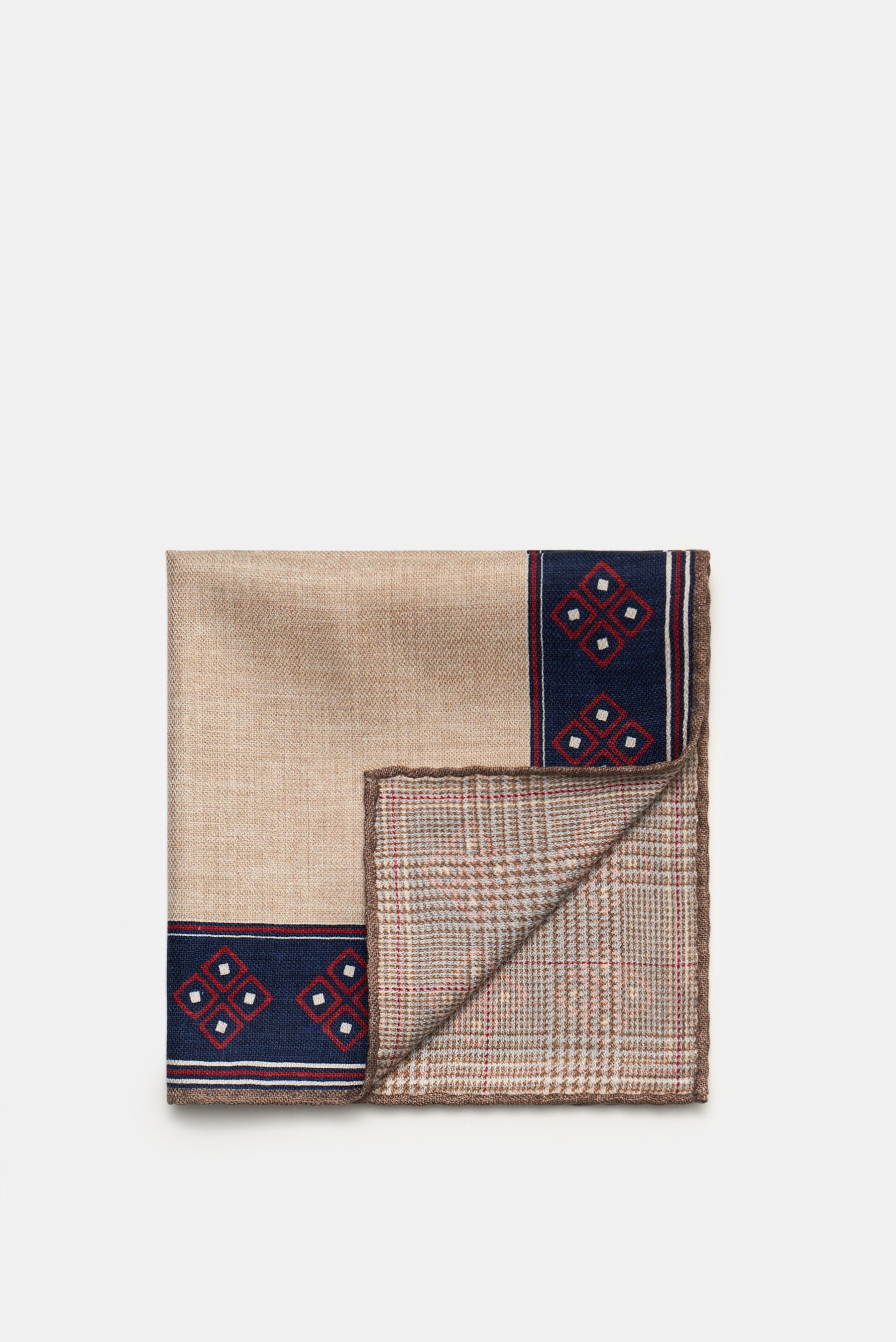 Brunello Cucinelli Einstecktuch beige/navy