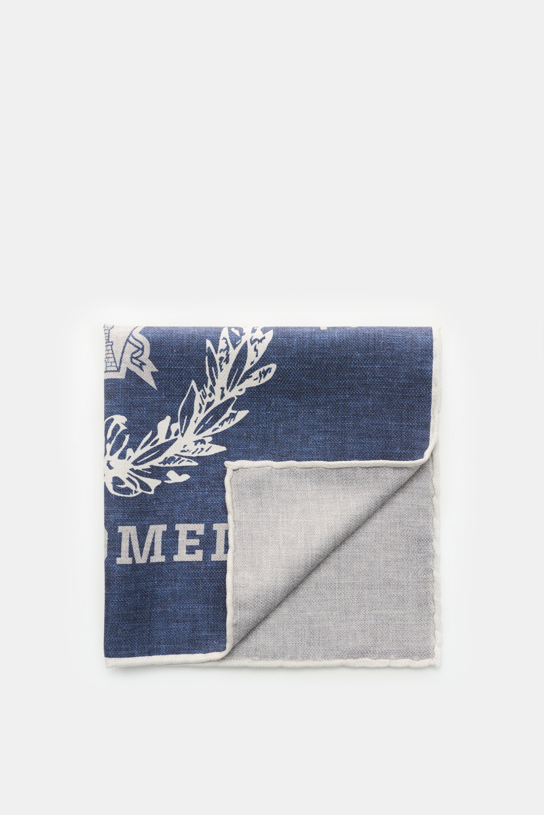 Brunello Cucinelli Einstecktuch navy/hellgrau