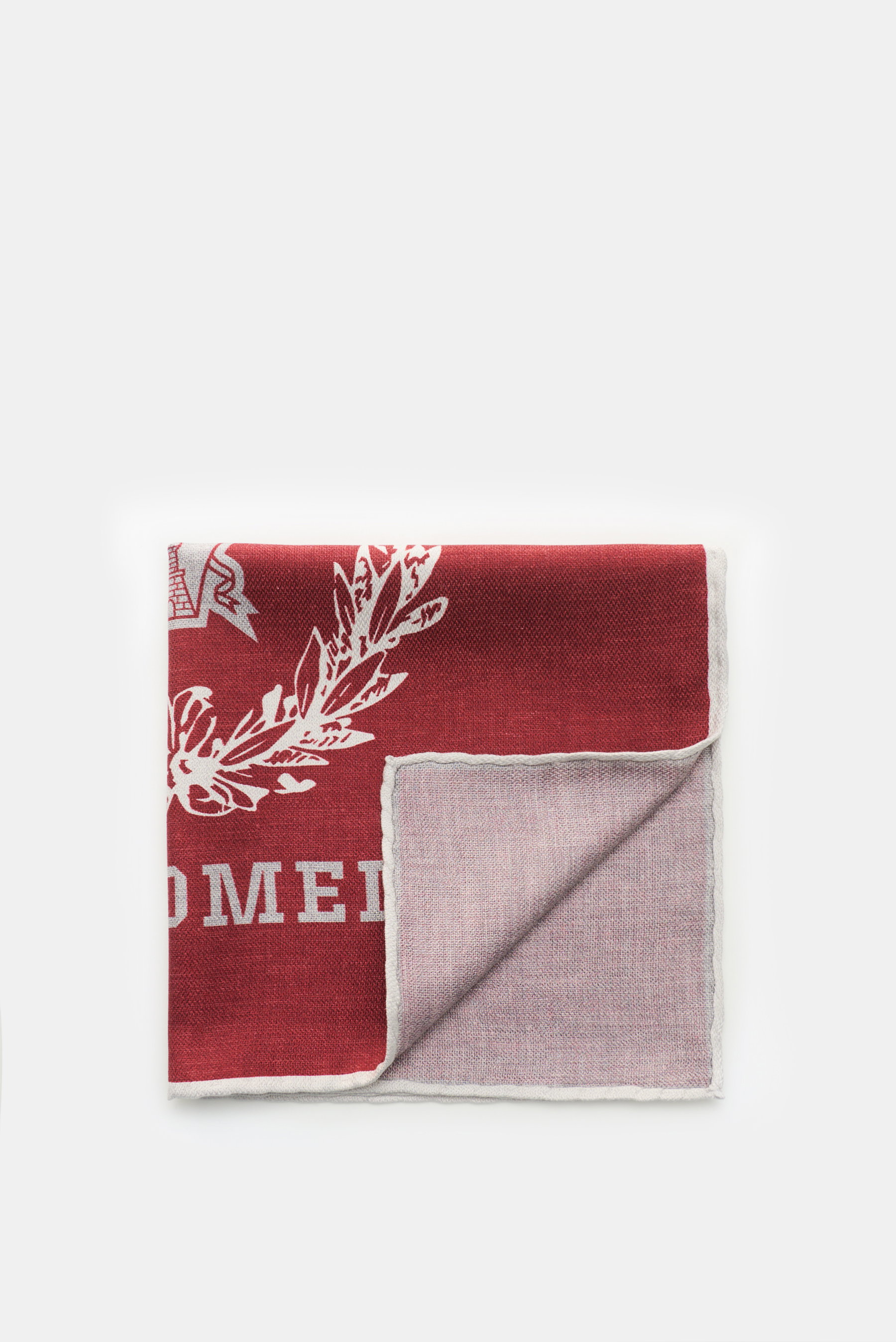 Brunello Cucinelli Einstecktuch bordeaux/hellgrau