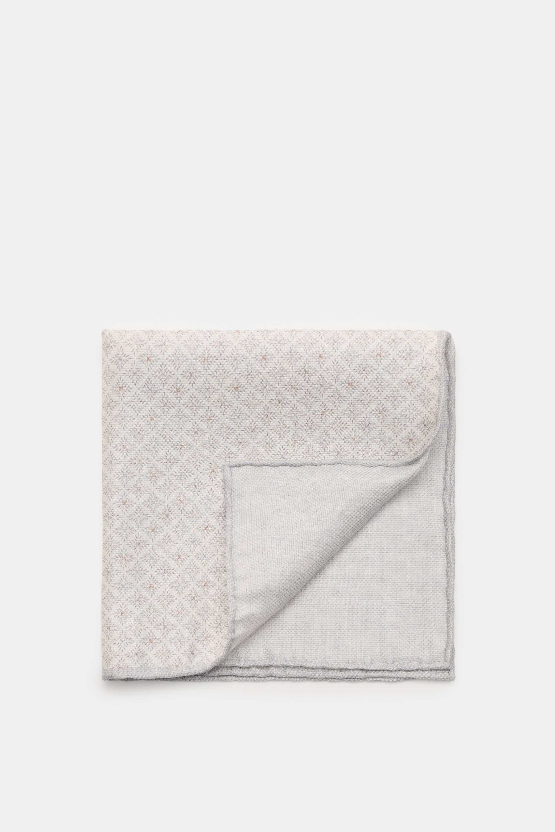 Brunello Cucinelli Einstecktuch offwhite/hellgrau/beige gemustert