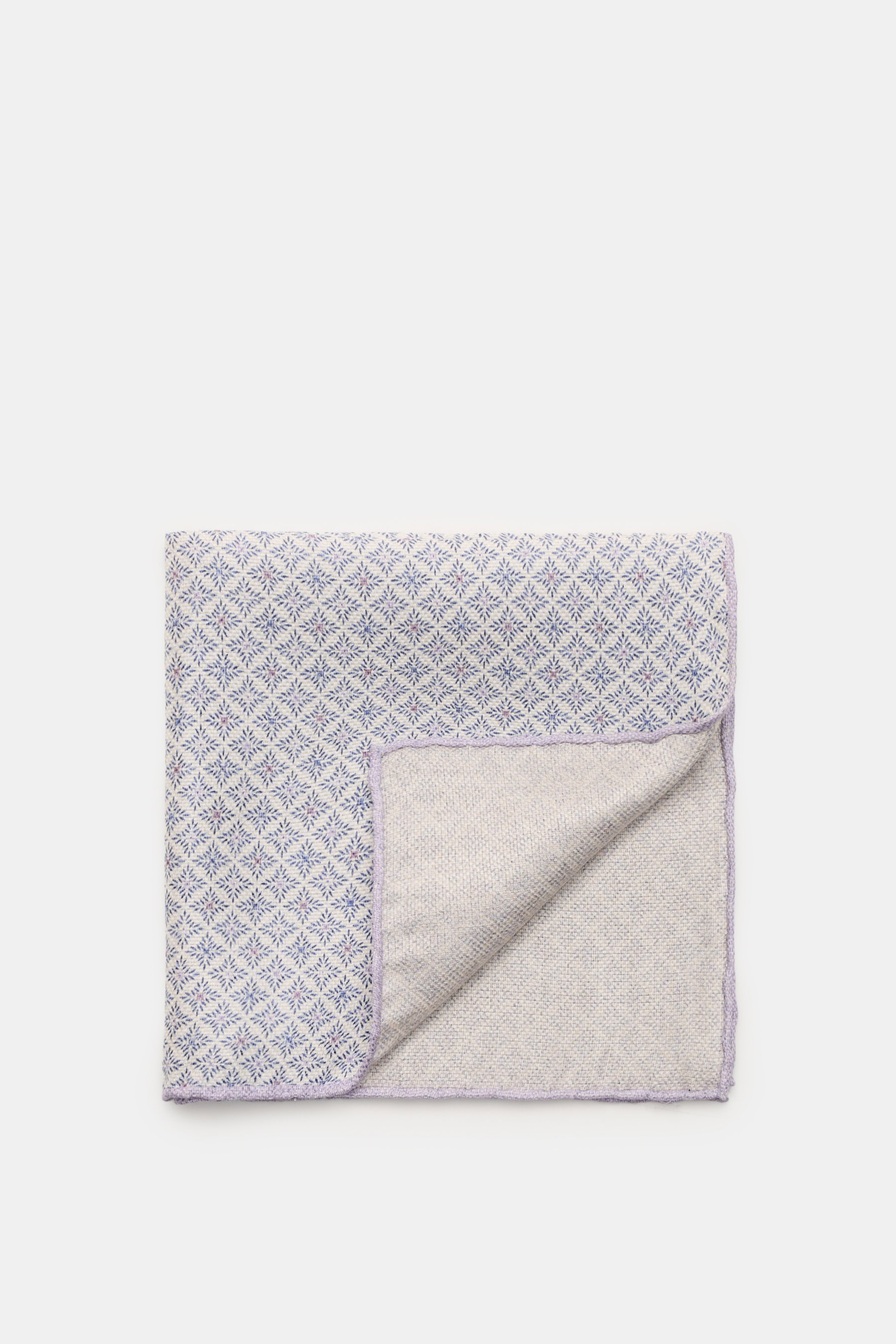 Brunello Cucinelli Pocket square off-white/blue/lilac patterned