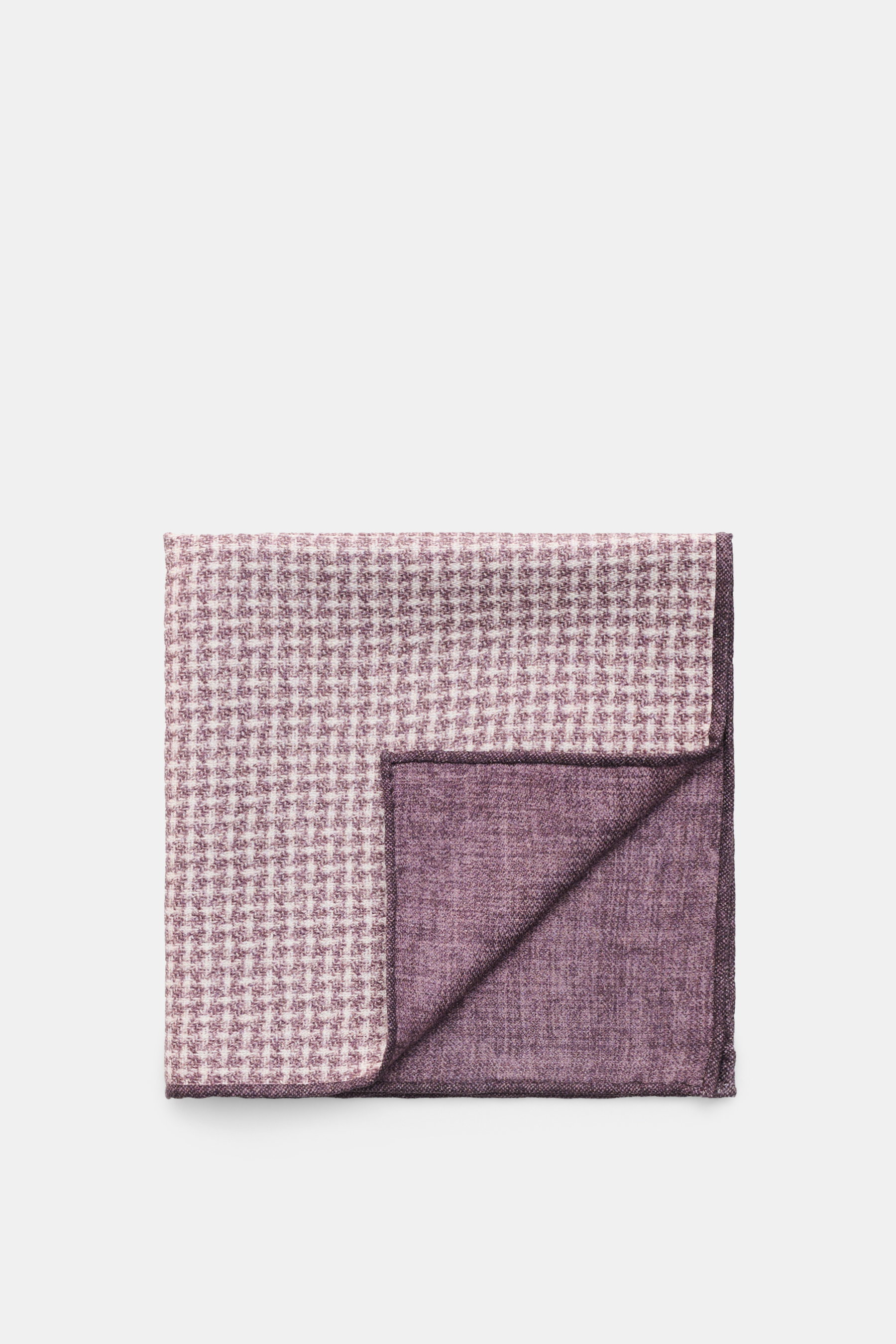 Brunello Cucinelli Seiden-Einstecktuch violett/hellgrau gemustert