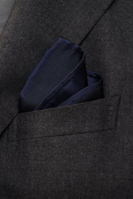 Brunello Cucinelli Silk Pocket Square navy