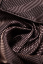 Close-up, top-down view of Brunello Cucinelli Silk Pocket Square dark brown patterned, showing tonal woven pattern and rolled edges.

Description: <p>Subtle elegance for style-conscious appearances: With this noble pocket square in tonal woven pattern, BR