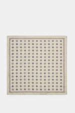 Top-down view of Brunello Cucinelli Silk pocket square sage/sand patterned with subtle medallion pattern, rolled edges, pure silk, approx. 35x35 cm.

Description: 
<p>Noble accent: The silk pocket square by BRUNELLO CUCINELLI features a subtle medallion p