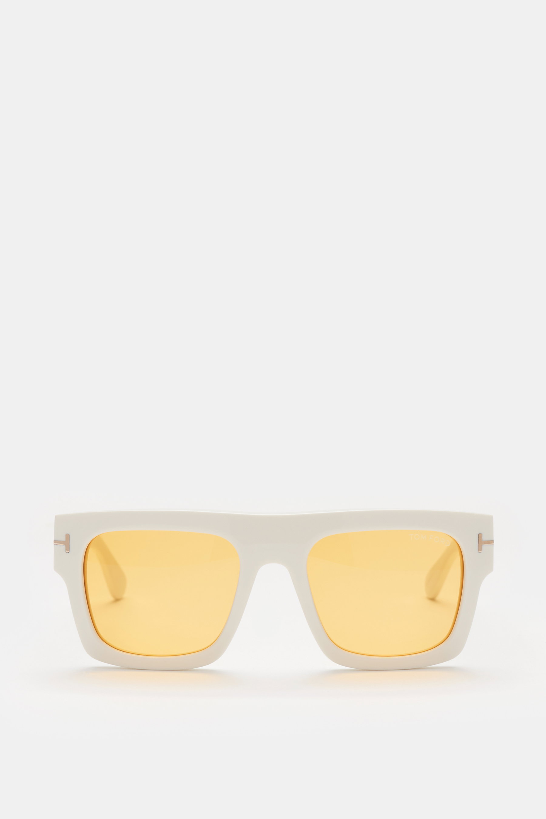 Tom Ford Sonnenbrille 'Fausto' offwhite/gelb
