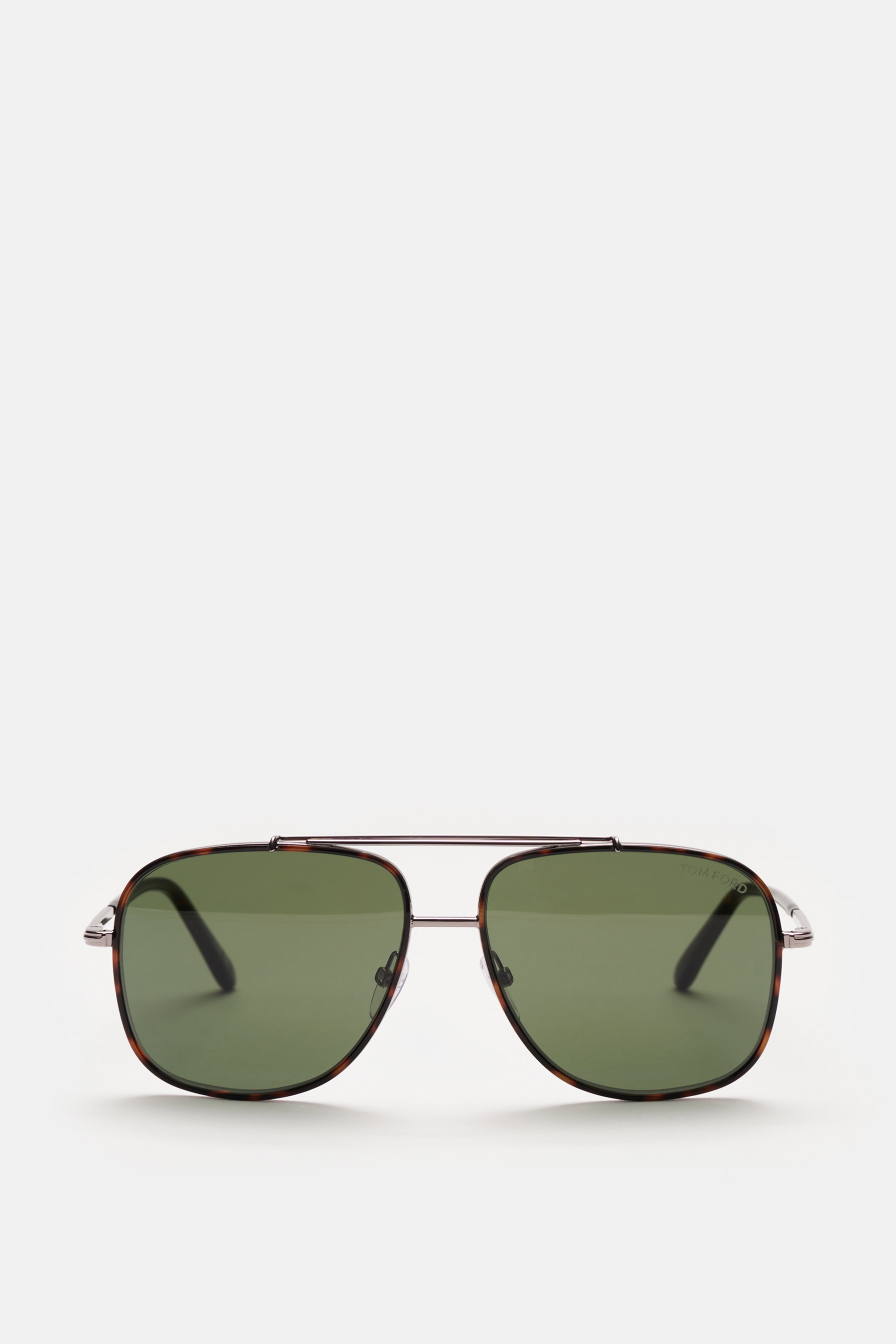 Tom Ford Sonnenbrille 'Benton' silber/braun gemustert/dunkelgrün