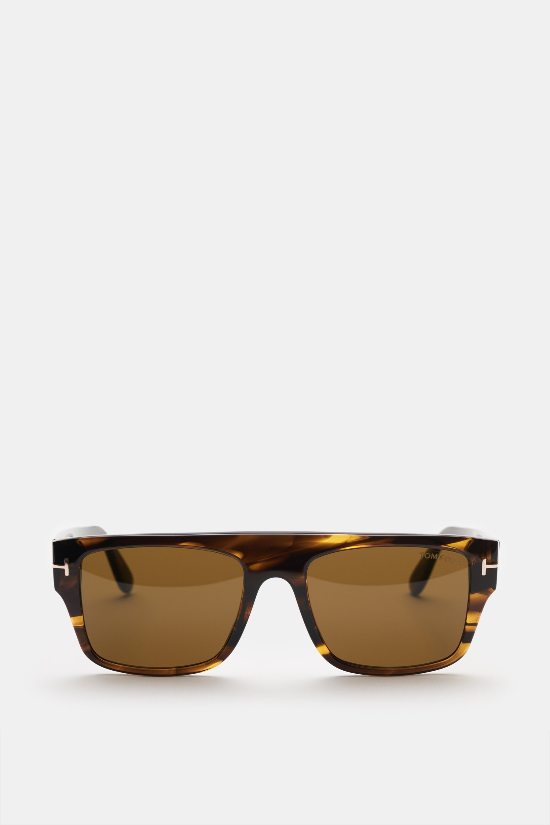 Tom Ford Sonnenbrille 'Dunning' dunkelbraun/gelb gemustert