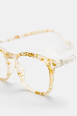 Izipizi Reading glasses '#E' off-white/light green patterned