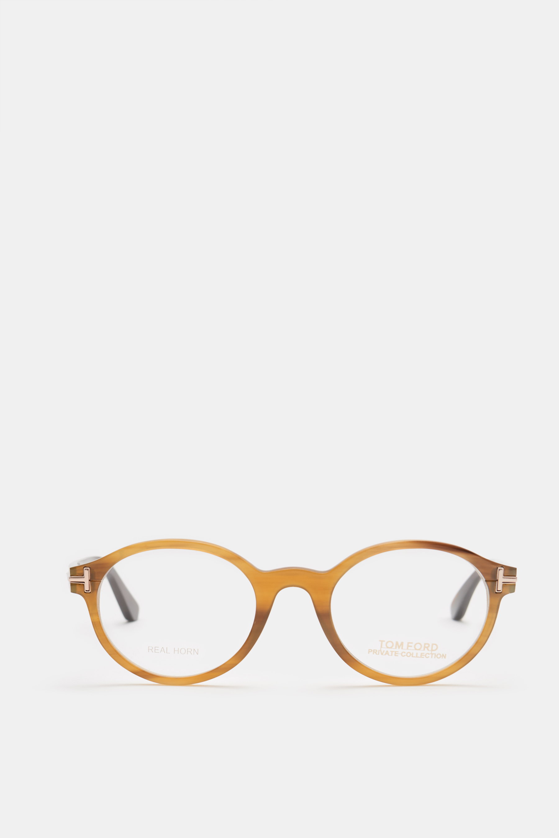 Tom Ford Brillenfassung 'Round Horn Optical' beige gemustert