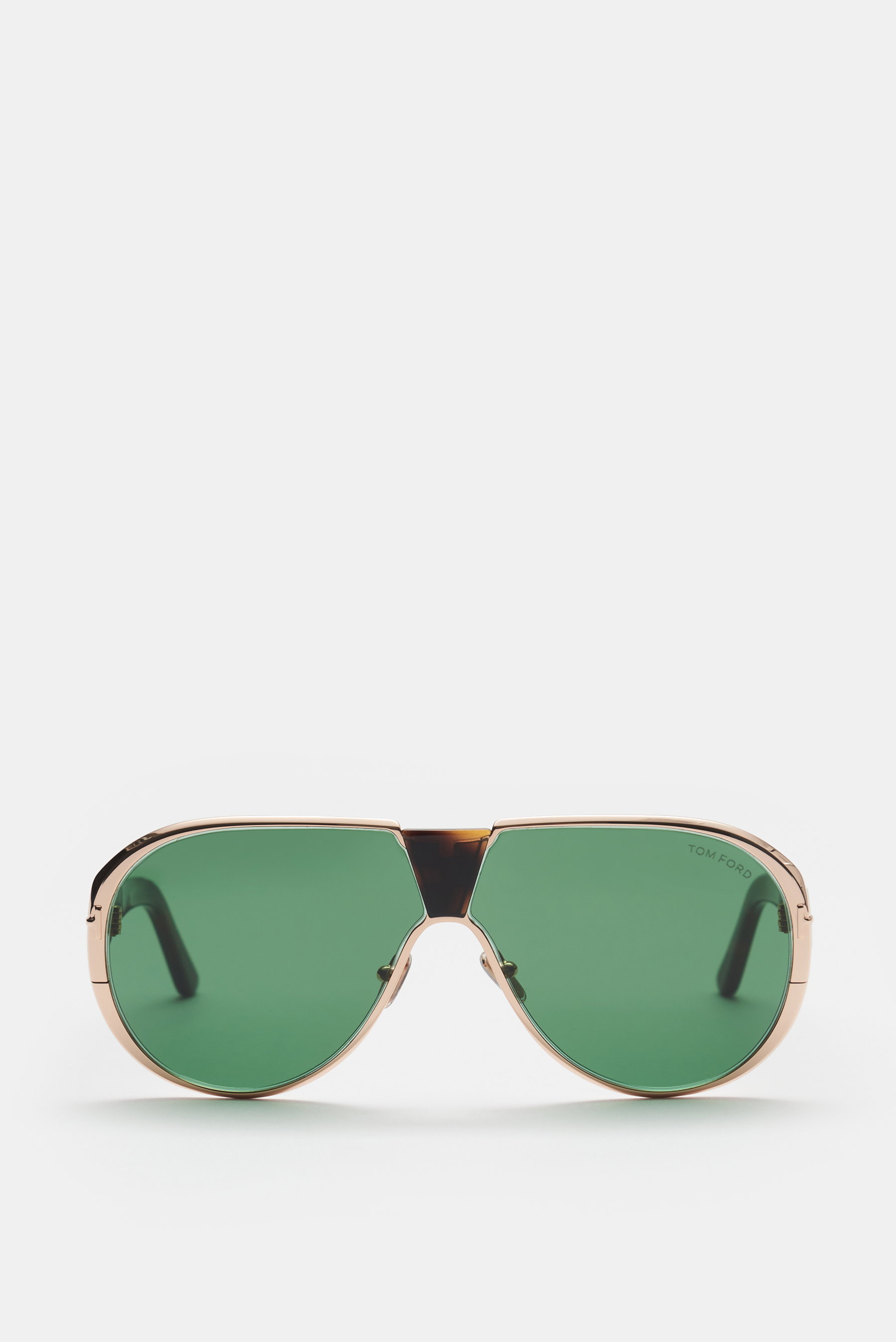 Tom Ford Sonnenbrille 'Vincenzo' silber/braun gemustert/grün