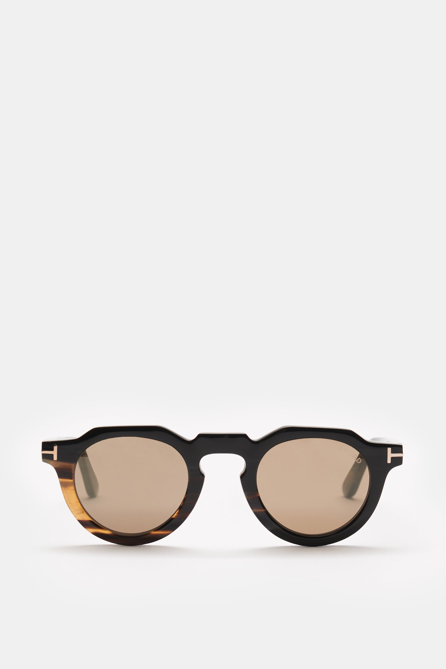 Tom Ford Horn-Sonnenbrille 'Private Collection' dunkelbraun gemustert/hellbraun