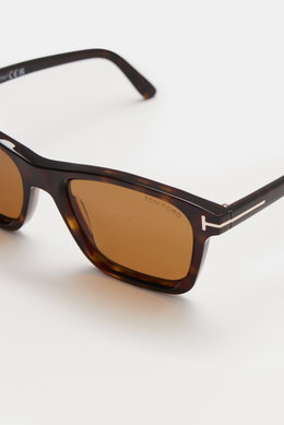 Tom Ford Sonnenbrille 'Barron' dunkelbraun gemustert