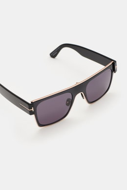 Tom Ford Sonnenbrille 'Edwin' schwarz/dunkelgrau