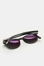 Tom Ford Sonnenbrille 'Dante' schwarz/dunkelgrau, klassische Panto-Form, Acetat-Rahmen, getönte Kunststoffgläser, seitliche Aufnahme, Filterkategorie 3 UV-Schutz.