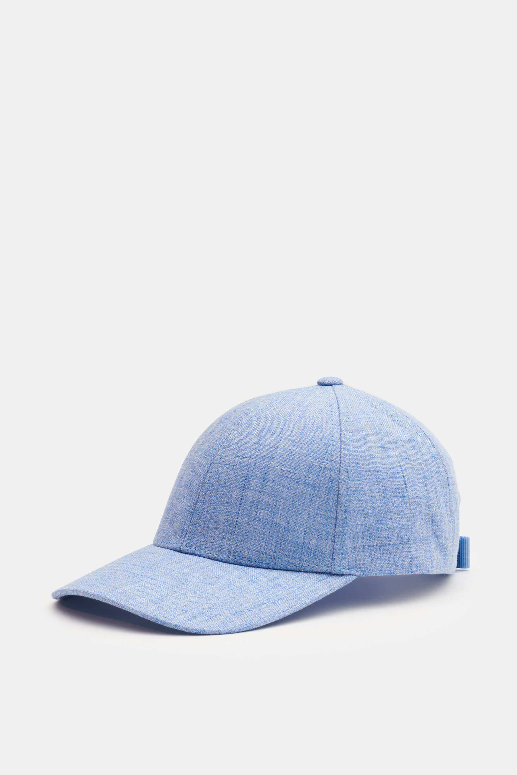 Varsity Headwear Leinen Baseball-Cap hellblau meliert