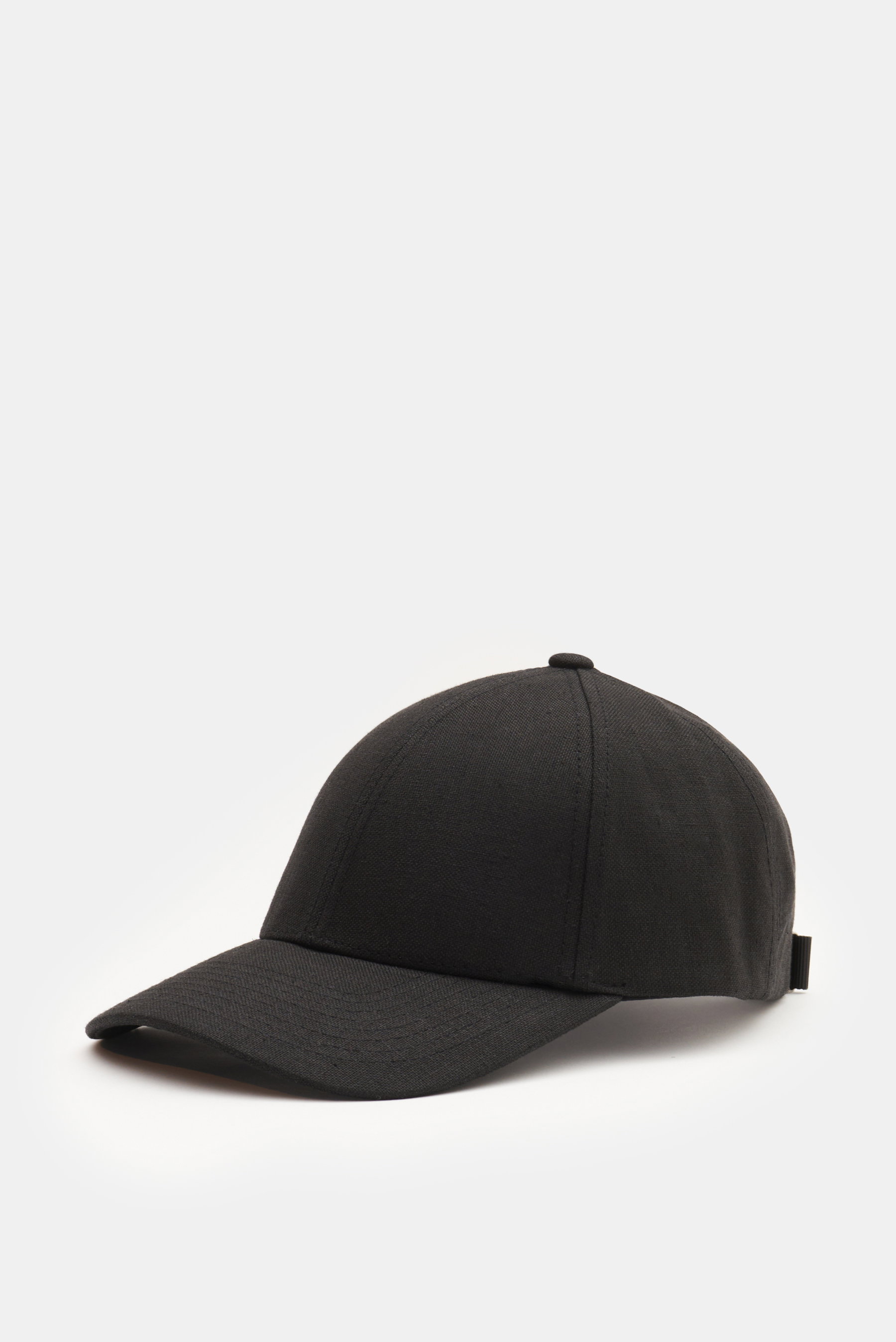 Varsity Headwear Leinen Baseball-Cap schwarz