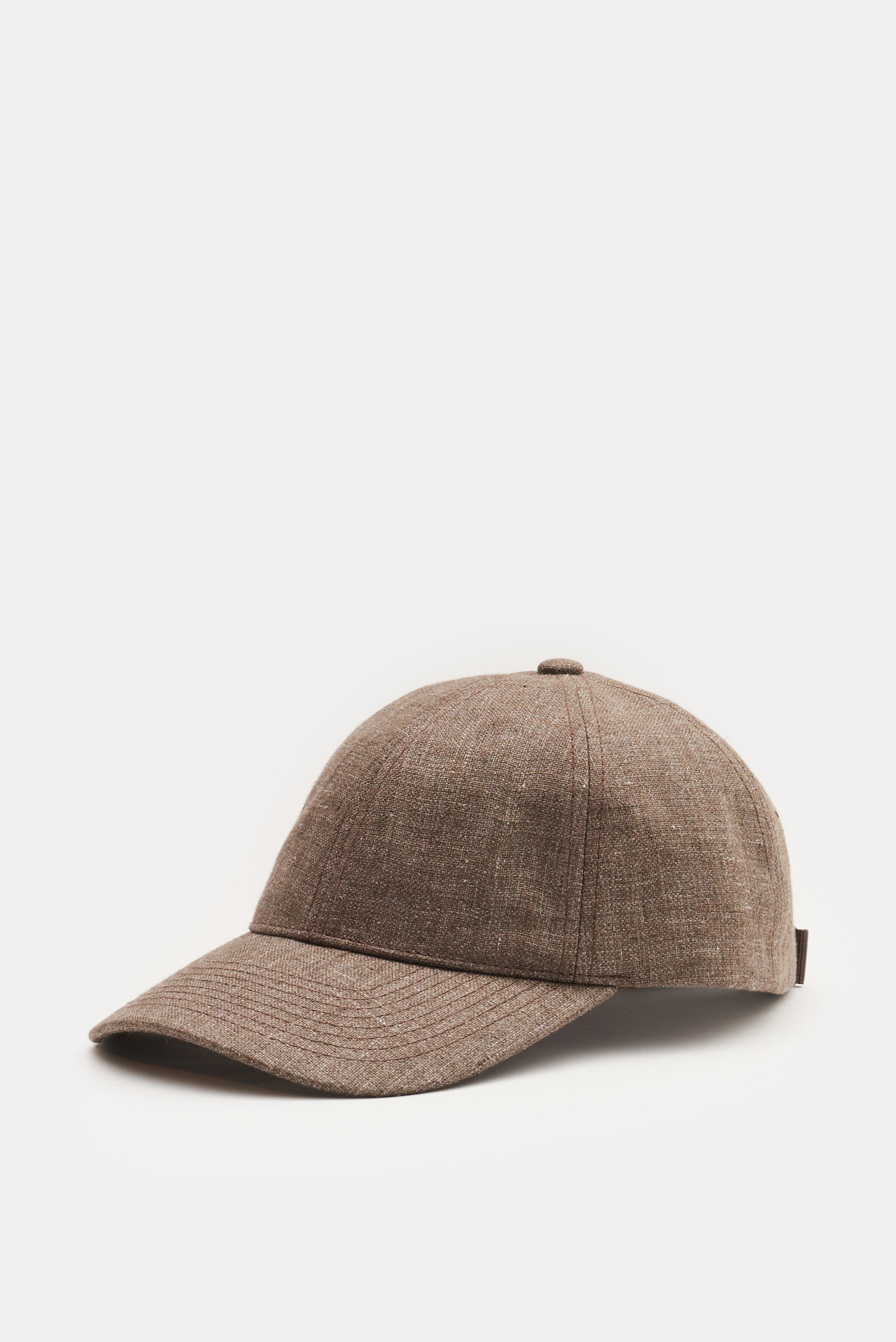 Varsity Headwear Leinen Baseball-Cap taupe meliert