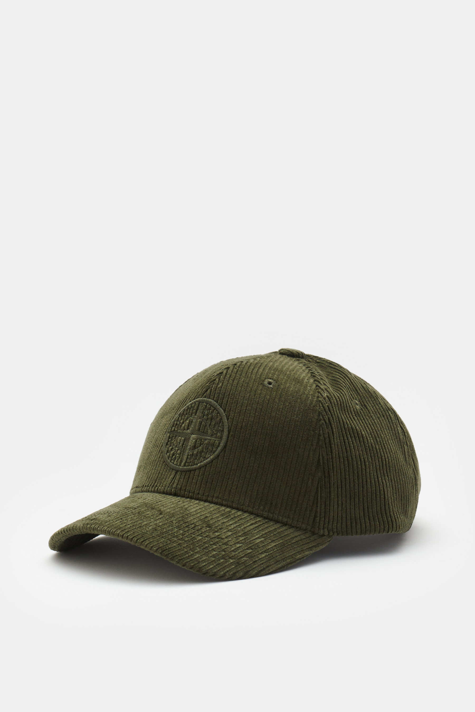 Stone Island Cord Baseball-Cap oliv