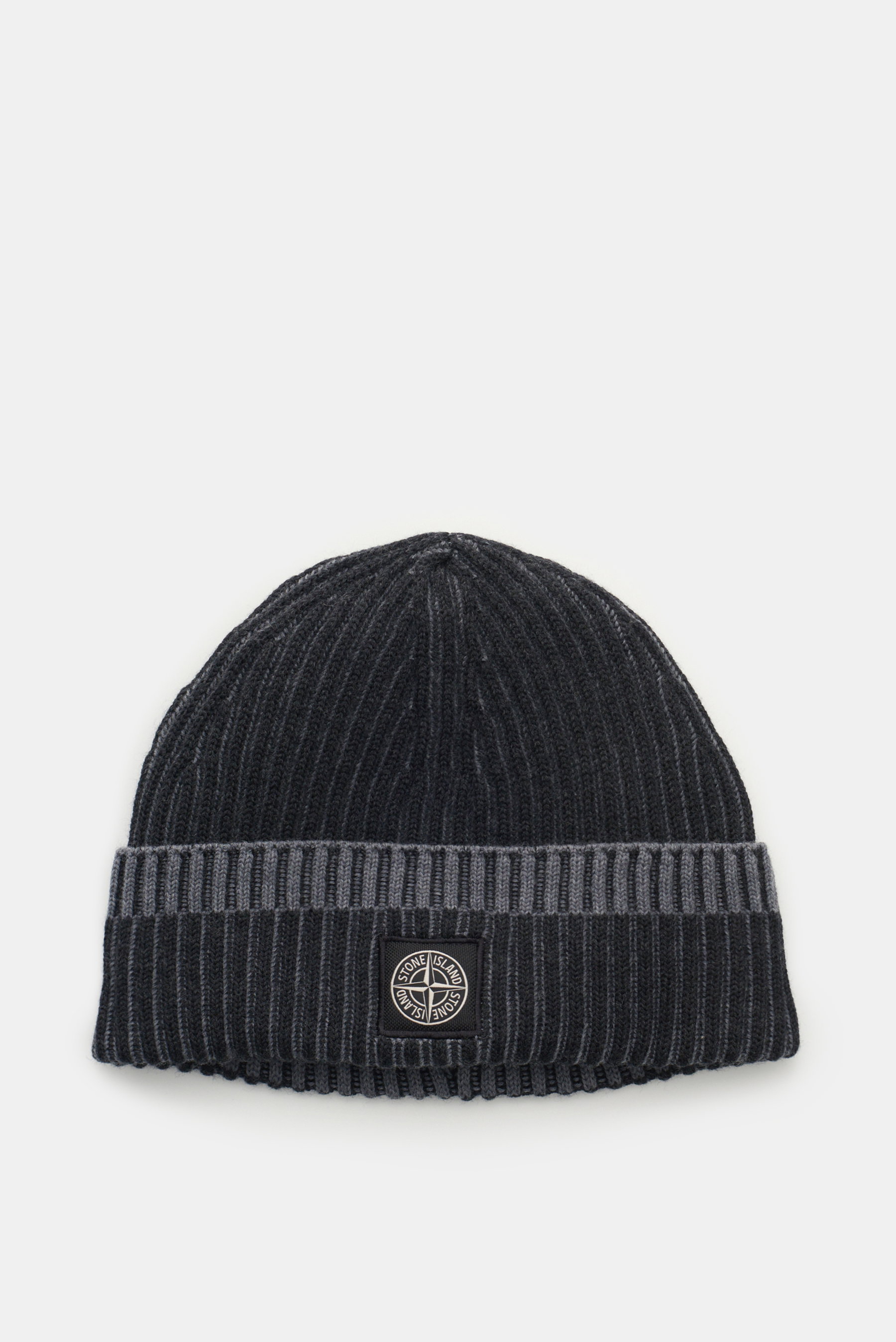 Stone Island Wollmütze anthrazit/grau gestreift