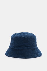 04651/ A trip in a bag Frottee-Bucket Hat 'Tile' navy