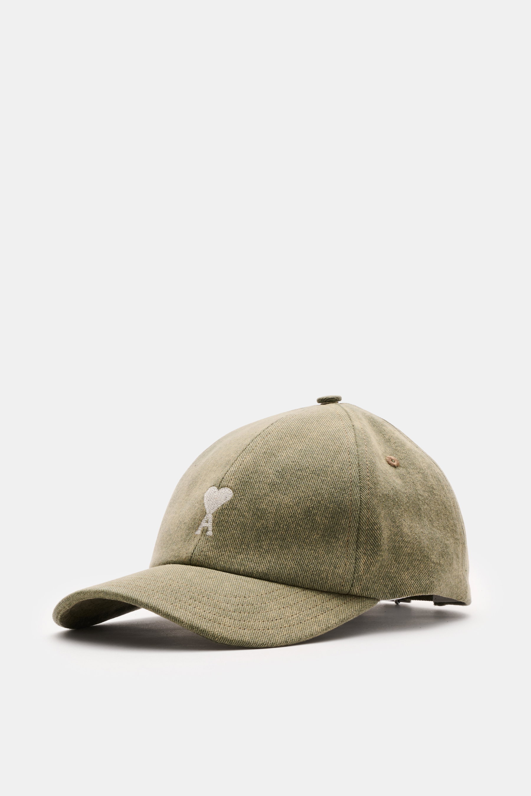 Ami Paris Denim Baseball-Cap 'Laurier' graugrün