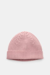 Top-down view of the 04651/ A trip in a bag Wollmütze 'Foggy Hat' altrosa, a stylish vintage-look wool beanie with soft feel, garment dyed and ribbed pattern, narrow cuff.

Description: <p>Stilvolles Winter-Essential: Die 'Foggy Hat' Wollmütze von 04651/ 