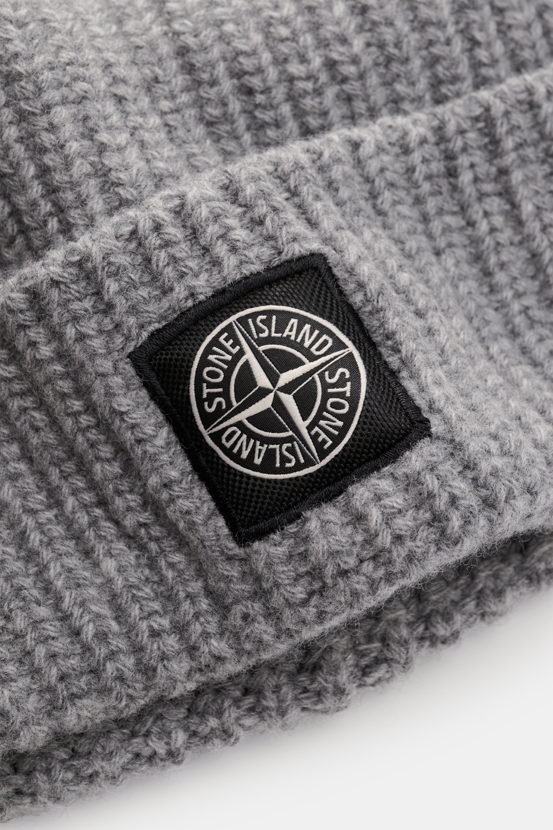 STONE ISLAND Wool Beanie grey