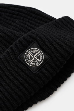Stone Island Wollmütze schwarz