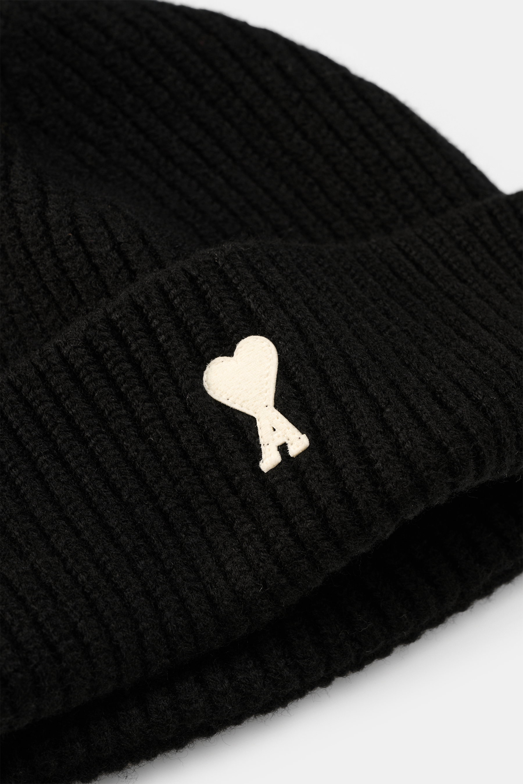 AMI PARIS Wool Beanie Black