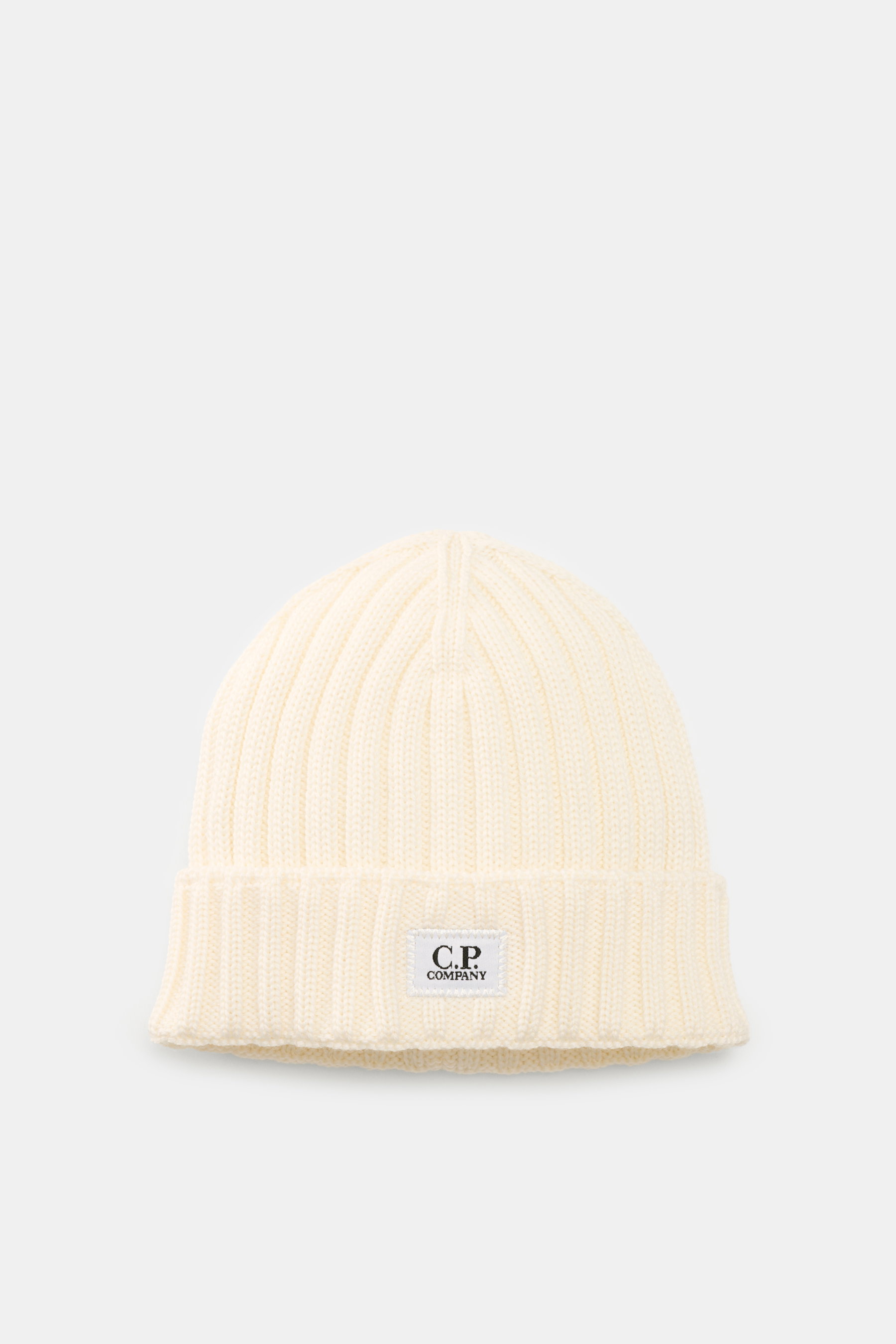 C.P. Company Merino Mütze creme
