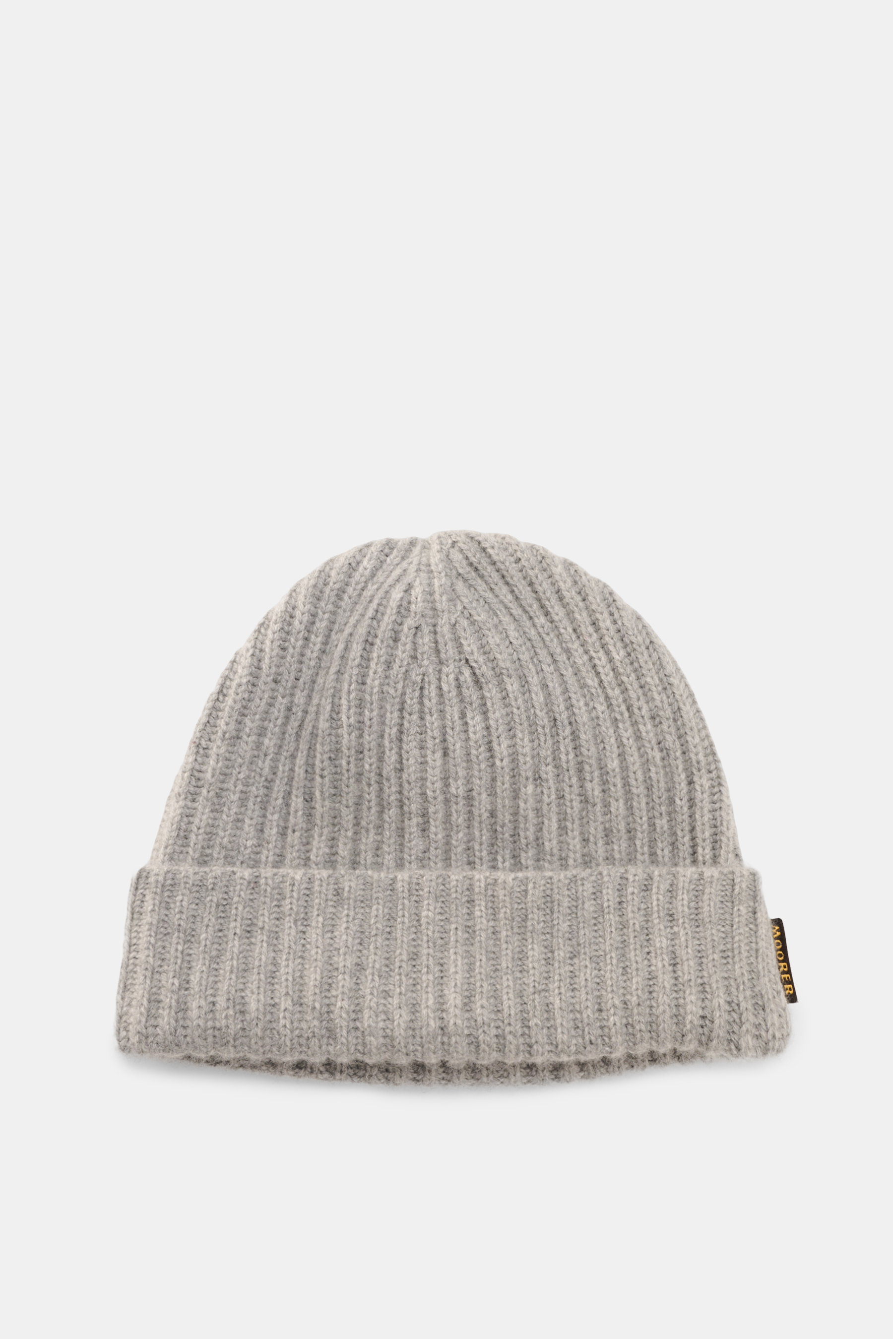 Moorer Cashmere Mütze 'Davis-BC' grau meliert