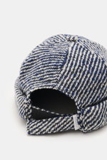 04651/ A trip in a bag Sailor Cap 'Fancy Twill' navy/offwhite meliert, Rückansicht, Mix aus Wolle und hochwertiger Microfaser, materialtypischer Griff, klassisches Six-Panel-Design, verstellbarer Verschluss