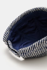 Innenansicht der 04651/ A trip in a bag Sailor Cap 'Fancy Twill' navy/offwhite meliert, Six-Panel-Design, Woll-Microfaser-Mix, verstellbarer Verschluss.