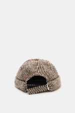 04651/ A trip in a bag Sailor Cap 'Fancy Twill' braun/offwhite meliert, Rückansicht, Mix aus Wolle und Microfaser, Six-Panel-Design, verstellbar, materialtypischer Griff.